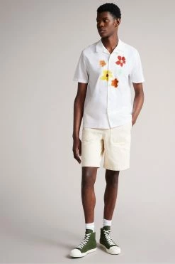 Ted Baker White Walmond Revere Floral Applique Shirt 9 Ted Baker White Walmond Revere Floral Applique Shirt -tedbaker Shop Online unnamed file 1881