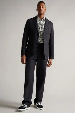 Ted Baker Caird Black Short Sleeve Retro Geo Printed Shirt -tedbaker Shop Online unnamed file 1900