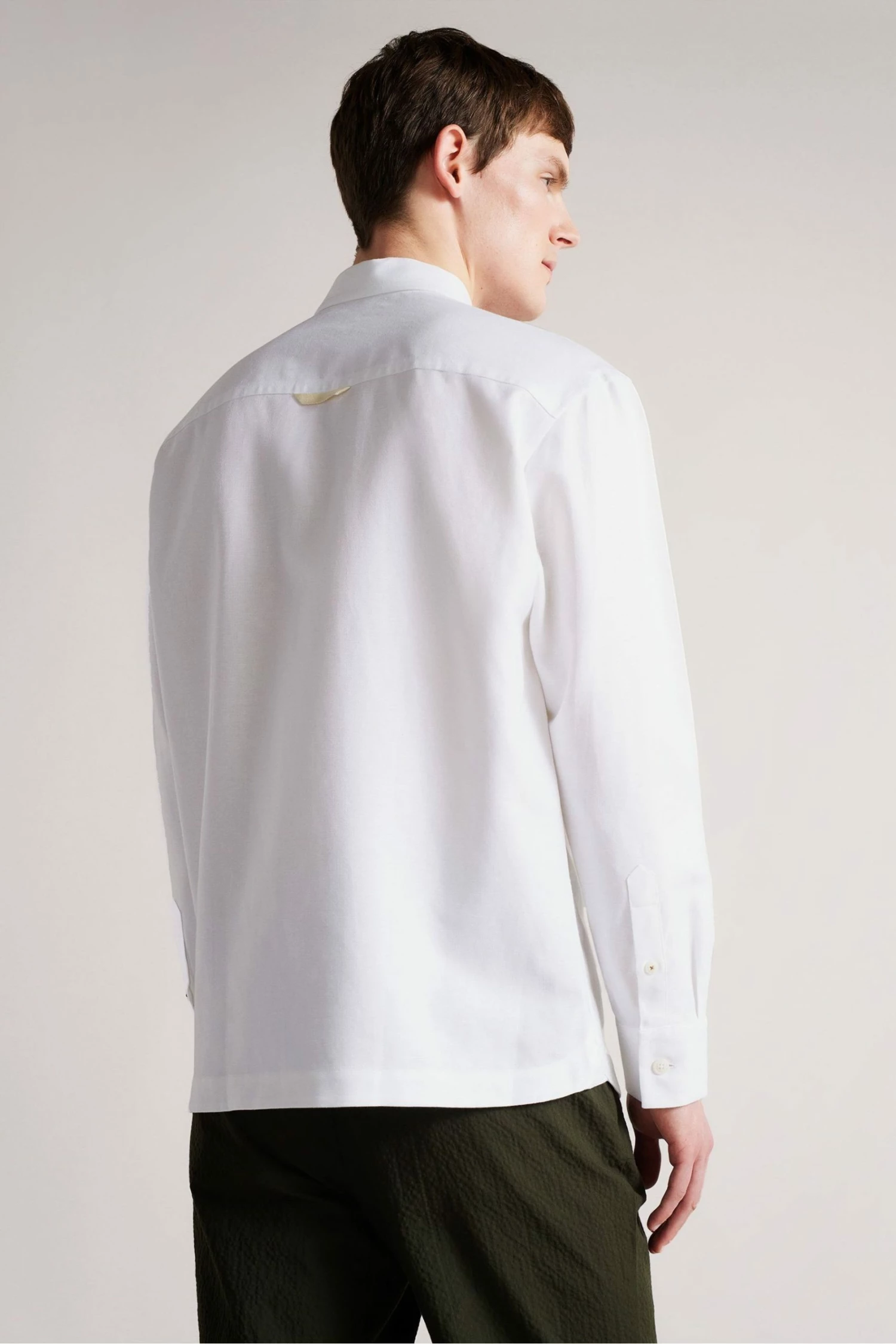 Ted Baker Belvue White Ls Heavy Linen Blend Shirt 4 Ted Baker Belvue White Ls Heavy Linen Blend Shirt - Image 2