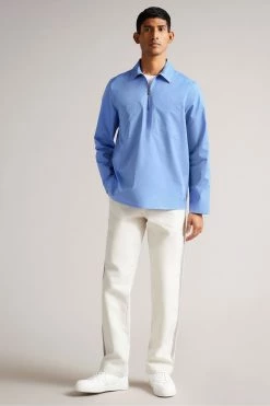 Ted Baker Bretonn Blue Zipped Overshirt -tedbaker Shop Online unnamed file 1918