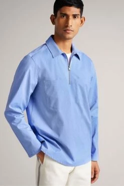 Ted Baker Bretonn Blue Zipped Overshirt -tedbaker Shop Online unnamed file 1921