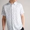 Ted Baker Charon White Short Sleeve Carrot Print Shirt -tedbaker Shop Online unnamed file 1922