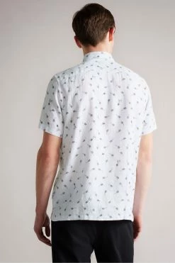 Ted Baker Charon White Short Sleeve Carrot Print Shirt -tedbaker Shop Online unnamed file 1926