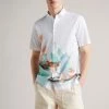 Ted Baker Eilian White Short Sleeve Placement Print Shirt -tedbaker Shop Online unnamed file 1934
