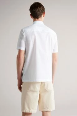 Ted Baker Eilian White Short Sleeve Placement Print Shirt -tedbaker Shop Online unnamed file 1937