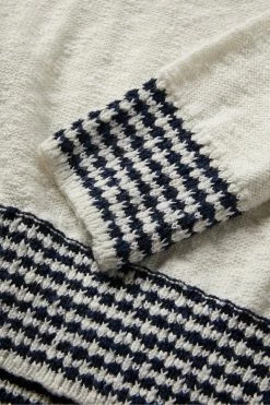 Ted Baker Cream Burlee Long Sleeve Open Striped Collar Crew Shirt -tedbaker Shop Online unnamed file 1944