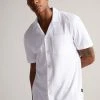 Ted Baker Chatley White Short Sleeve Jersey Pique Shirt -tedbaker Shop Online unnamed file 1956
