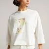 Ted Baker White Medeia Cropped Tee -tedbaker Shop Online unnamed file 1978