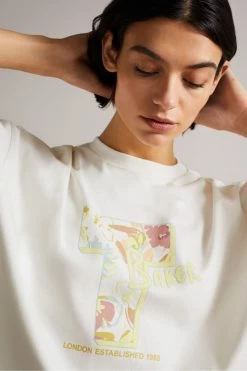 Ted Baker White Medeia Cropped Tee -tedbaker Shop Online unnamed file 1981