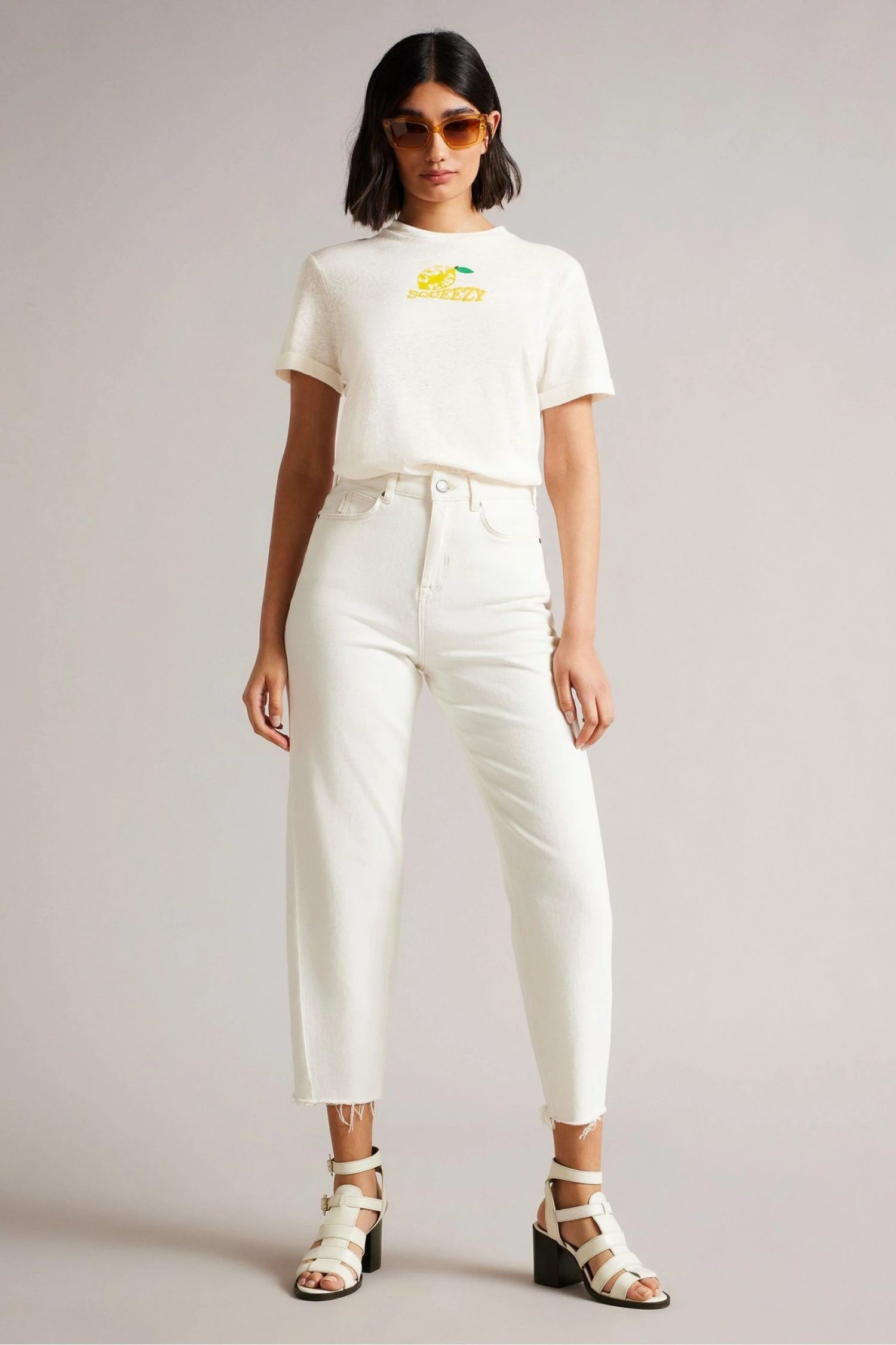 Ted Baker Ingella White Lemon Squeezy T-Shirt 4 Ted Baker Ingella White Lemon Squeezy T-Shirt - Image 2
