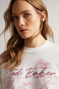 Ted Baker Teresia White Cropped T-Shirt -tedbaker Shop Online unnamed file 2105