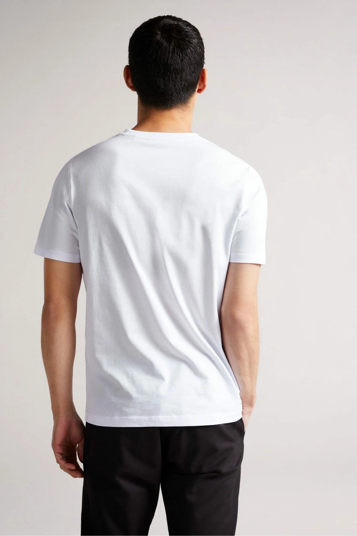 Ted Baker Hawking White Short Sleeve Plain T-Shirt 4 Ted Baker Hawking White Short Sleeve Plain T-Shirt - Image 2