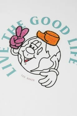 Ted Baker White Dainno Good Life Graphic T-Shirt 12 Ted Baker White Dainno Good Life Graphic T-Shirt -tedbaker Shop Online unnamed file 2184