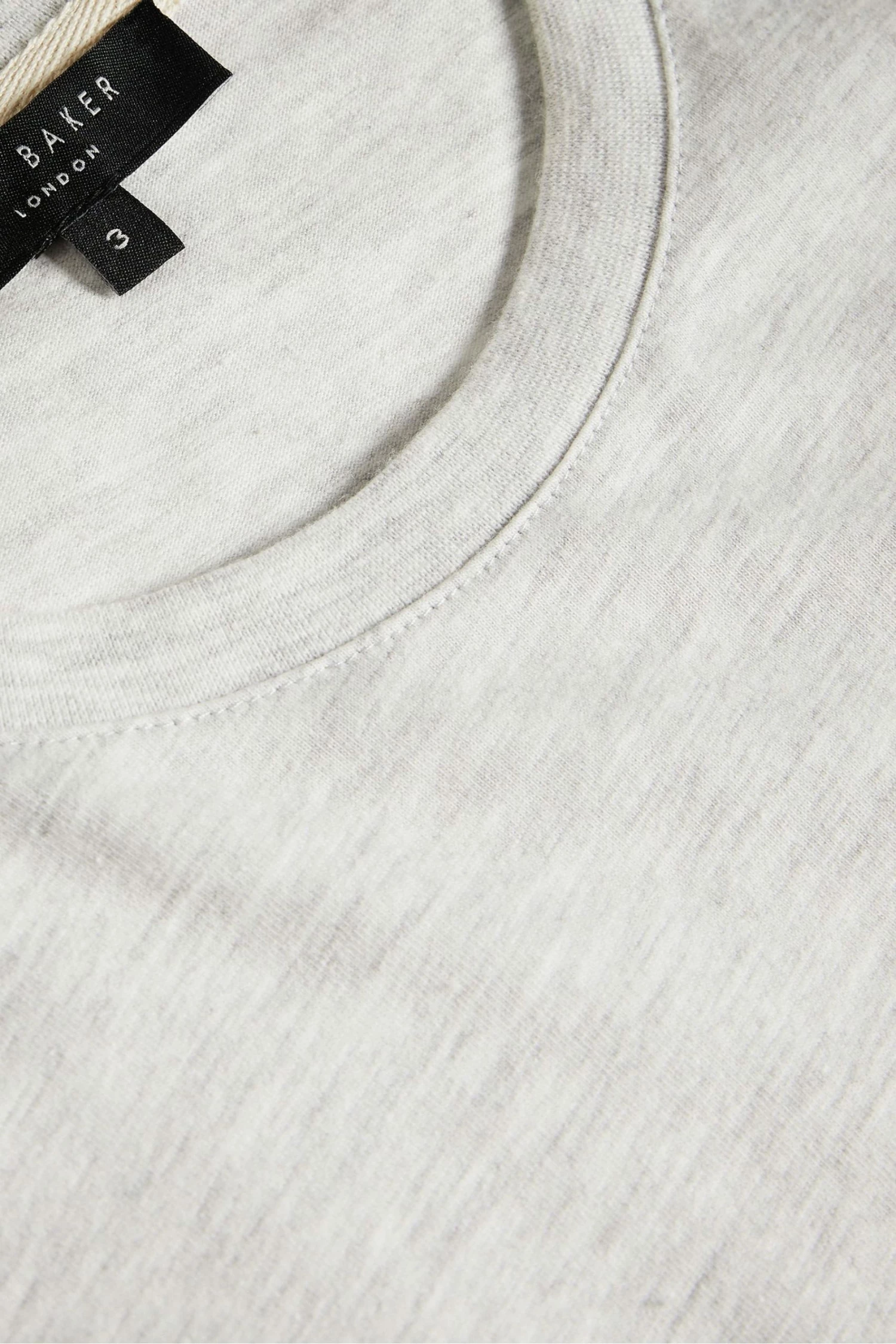 Ted Baker Hawking Grey Marl Short Sleeve Plain T-Shirt 6 Ted Baker Hawking Grey Marl Short Sleeve Plain T-Shirt - Image 4