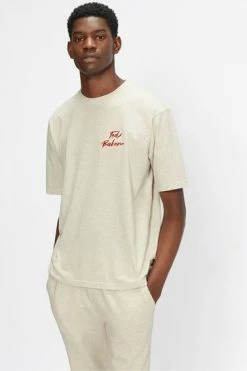 Ted Baker Natural Champa Short Sleeve Oversized Branded T-Shirt -tedbaker Shop Online unnamed file 2278
