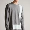 Ted Baker Grey Marl Yapton Long Sleeve 'T' Print T-Shirt -tedbaker Shop Online unnamed file 2279