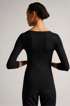 Ted Baker Carsha Black Fitted Scoop Neck Top 9 Ted Baker Carsha Black Fitted Scoop Neck Top -tedbaker Shop Online unnamed file 2285