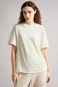 Ted Baker Cream Jersey T-Shirt -tedbaker Shop Online unnamed file 2309