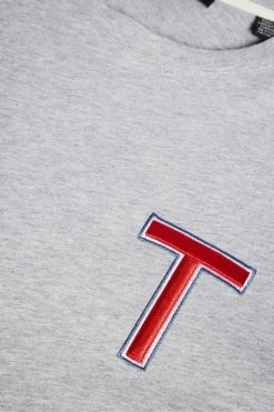 Ted Baker Grey Marl Tedford Short Sleeve Varsity 'T' T-Shirt 12 Ted Baker Grey Marl Tedford Short Sleeve Varsity 'T' T-Shirt -tedbaker Shop Online unnamed file 2314