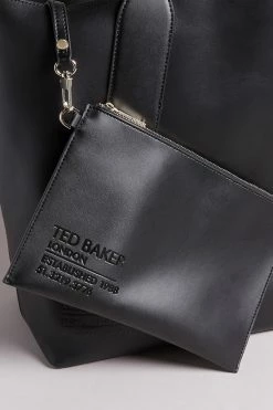Ted Baker Black Embossed Branded Large Shopper Bag -tedbaker Shop Online unnamed file 235