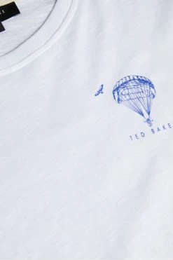 Ted Baker Coniger White Graphic T-Shirt -tedbaker Shop Online unnamed file 2366