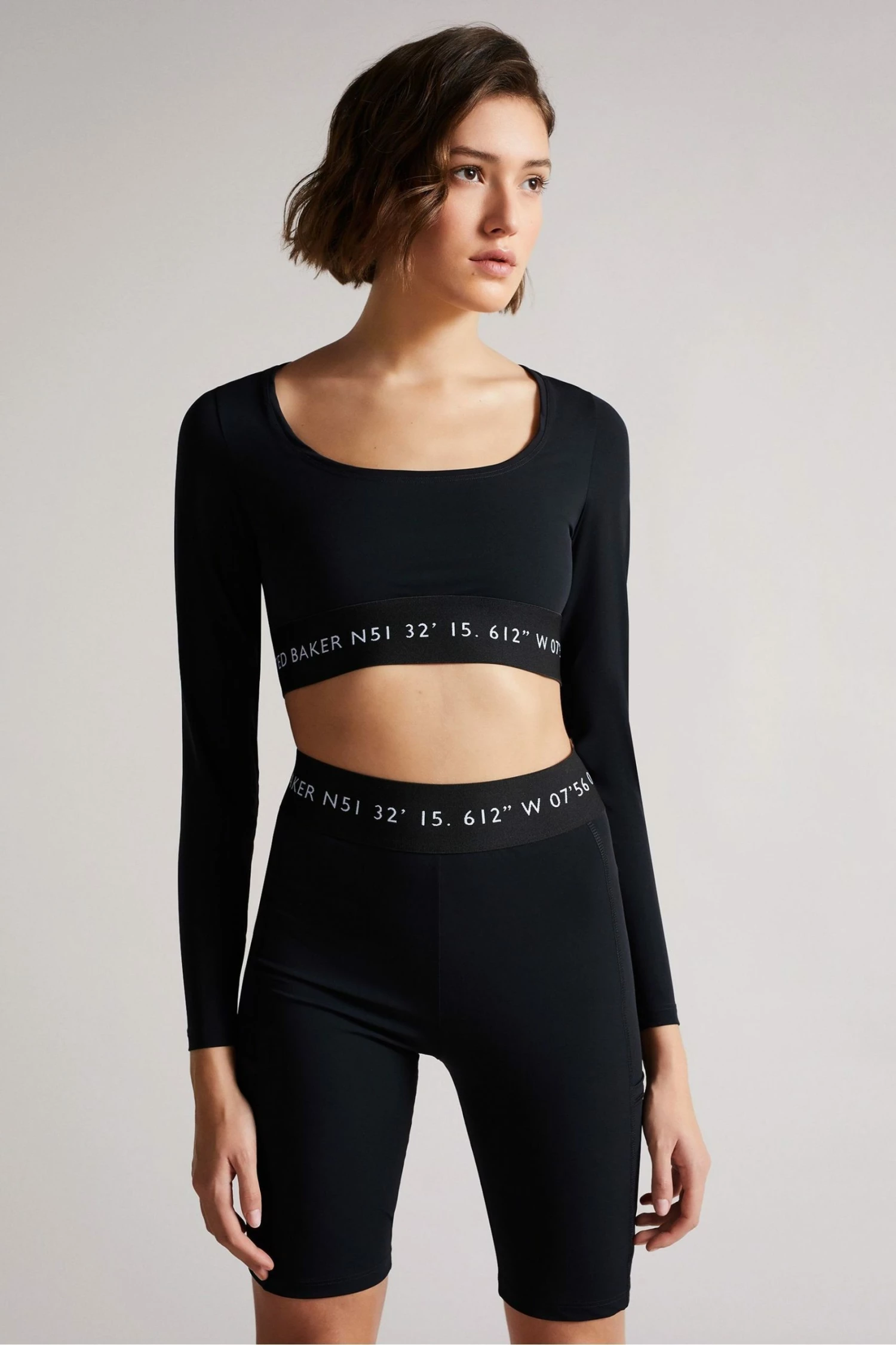 Ted Baker Acamarr Black Long Sleeve Skinny Scoop Neck Top 4 Ted Baker Acamarr Black Long Sleeve Skinny Scoop Neck Top - Image 2
