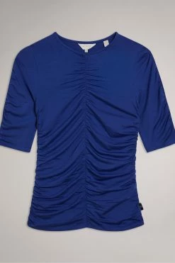 Ted Baker Blue Ruched Front Top -tedbaker Shop Online unnamed file 2461