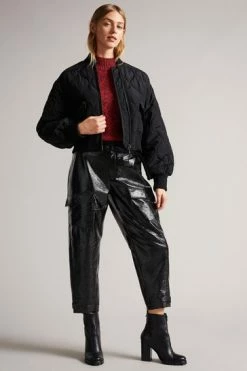 Ted Baker Black Aelexis Onion Quilted Bomber Jacket -tedbaker Shop Online unnamed file 2527