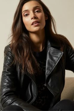 Ted Baker Black Idda Zip Biker Jacket -tedbaker Shop Online unnamed file 2547