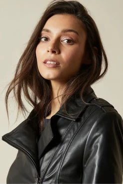 Ted Baker Black Idda Zip Biker Jacket -tedbaker Shop Online unnamed file 2548