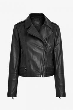 Ted Baker Black Idda Zip Biker Jacket -tedbaker Shop Online unnamed file 2551