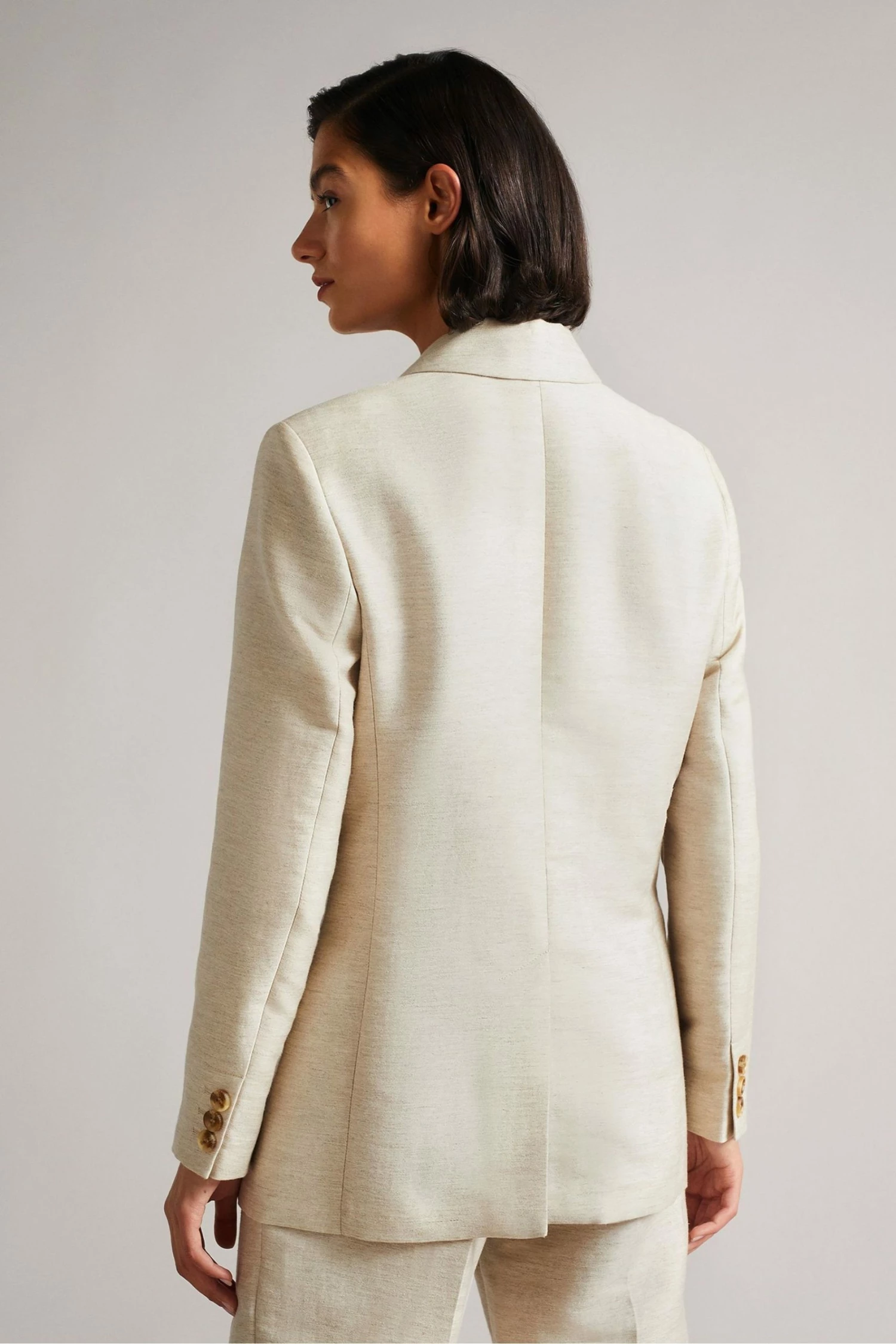 Ted Baker Darlon Ivory Relaxed Oversized Peak Lapel Blazer 4 Ted Baker Darlon Ivory Relaxed Oversized Peak Lapel Blazer - Image 2