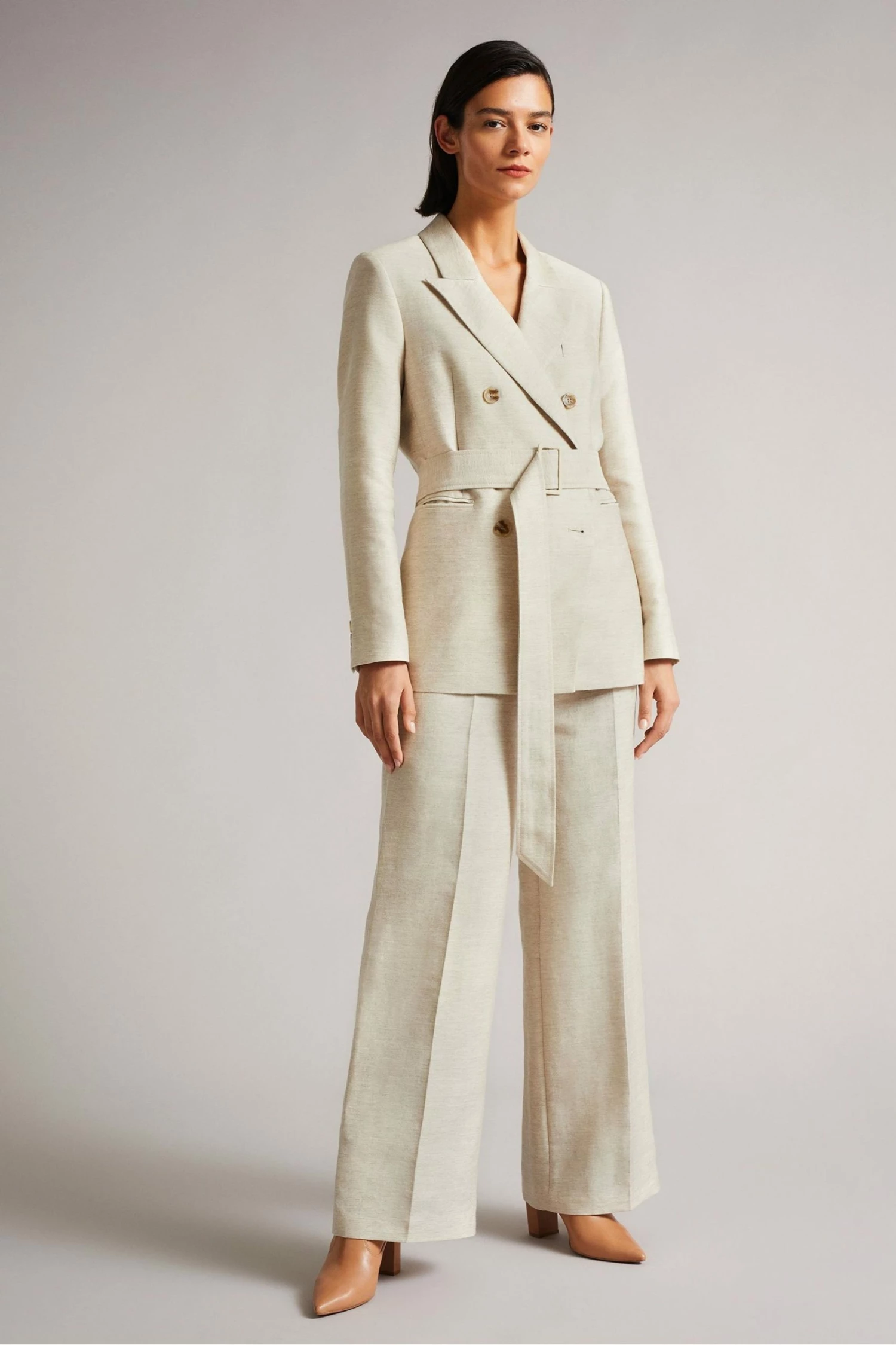 Ted Baker Darlon Ivory Relaxed Oversized Peak Lapel Blazer 5 Ted Baker Darlon Ivory Relaxed Oversized Peak Lapel Blazer - Image 3