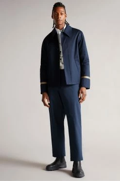 Ted Baker Dk-Navy Blue Marden Short Bonded Jacket -tedbaker Shop Online unnamed file 2623