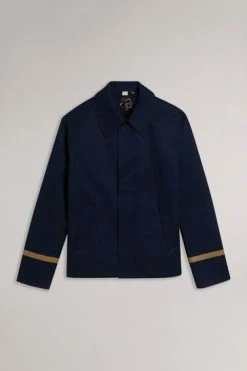 Ted Baker Dk-Navy Blue Marden Short Bonded Jacket -tedbaker Shop Online unnamed file 2628