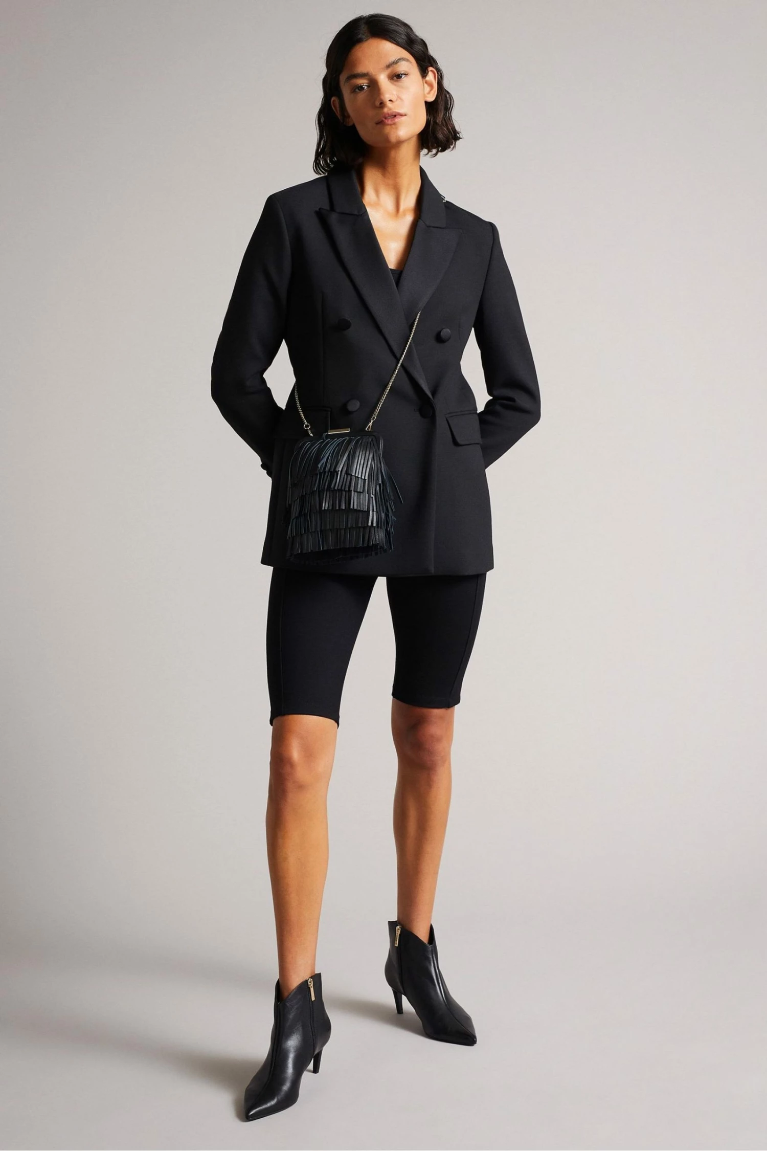 Ted Baker Black Blayce Double Breasted Peaked Lapel Blazer 4 Ted Baker Black Blayce Double Breasted Peaked Lapel Blazer - Image 2