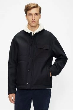 Ted Baker Mens Blue Jansky Bonded Wool Jacket