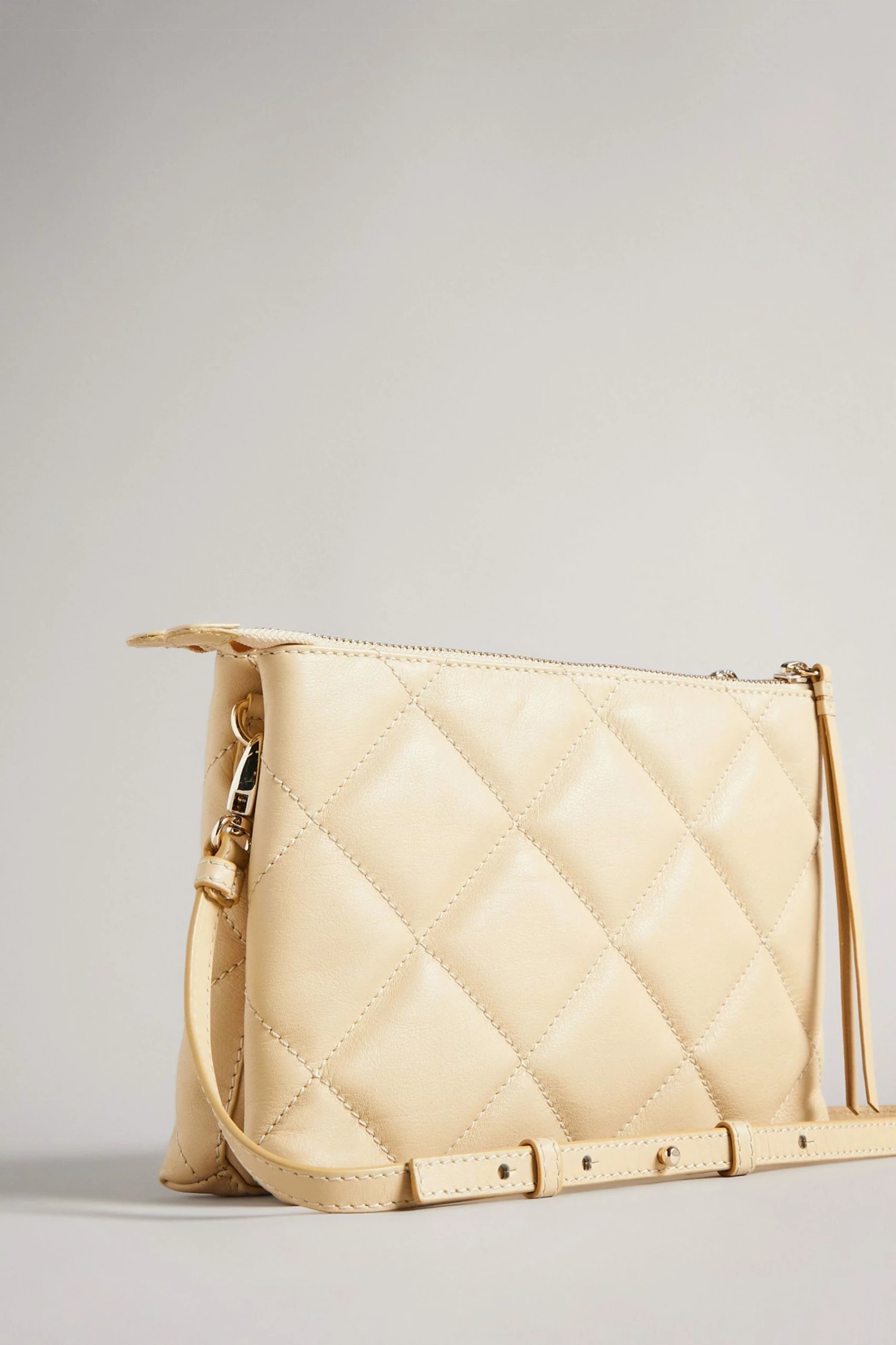 Ted Baker Natural Parrker Quilted Studded Mini Cross-Body Bag 4 Ted Baker Natural Parrker Quilted Studded Mini Cross-Body Bag - Image 2