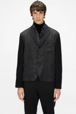 Ted Baker Black Sunn Jersey And Nylon Blazer