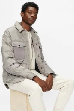 Ted Baker Mens Grey Velosty Quilted Overshirt -tedbaker Shop Online unnamed file 2692