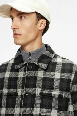 Ted Baker Grey Incline Checked Wool Wadded Overshirt -tedbaker Shop Online unnamed file 2707