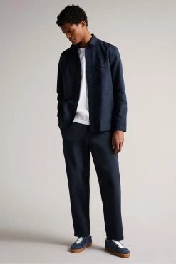 Ted Baker Amoret Navy Harrington Shacket -tedbaker Shop Online unnamed file 2730