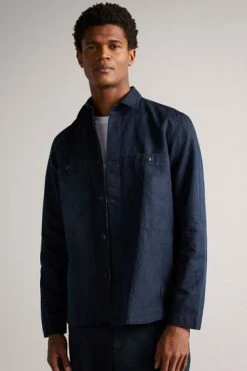 Ted Baker Amoret Navy Harrington Shacket -tedbaker Shop Online unnamed file 2733