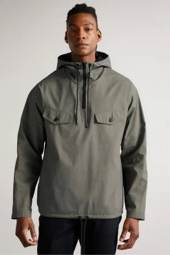 Ted Baker Chesnel Grey Mib Overhead Anorak Jacket
