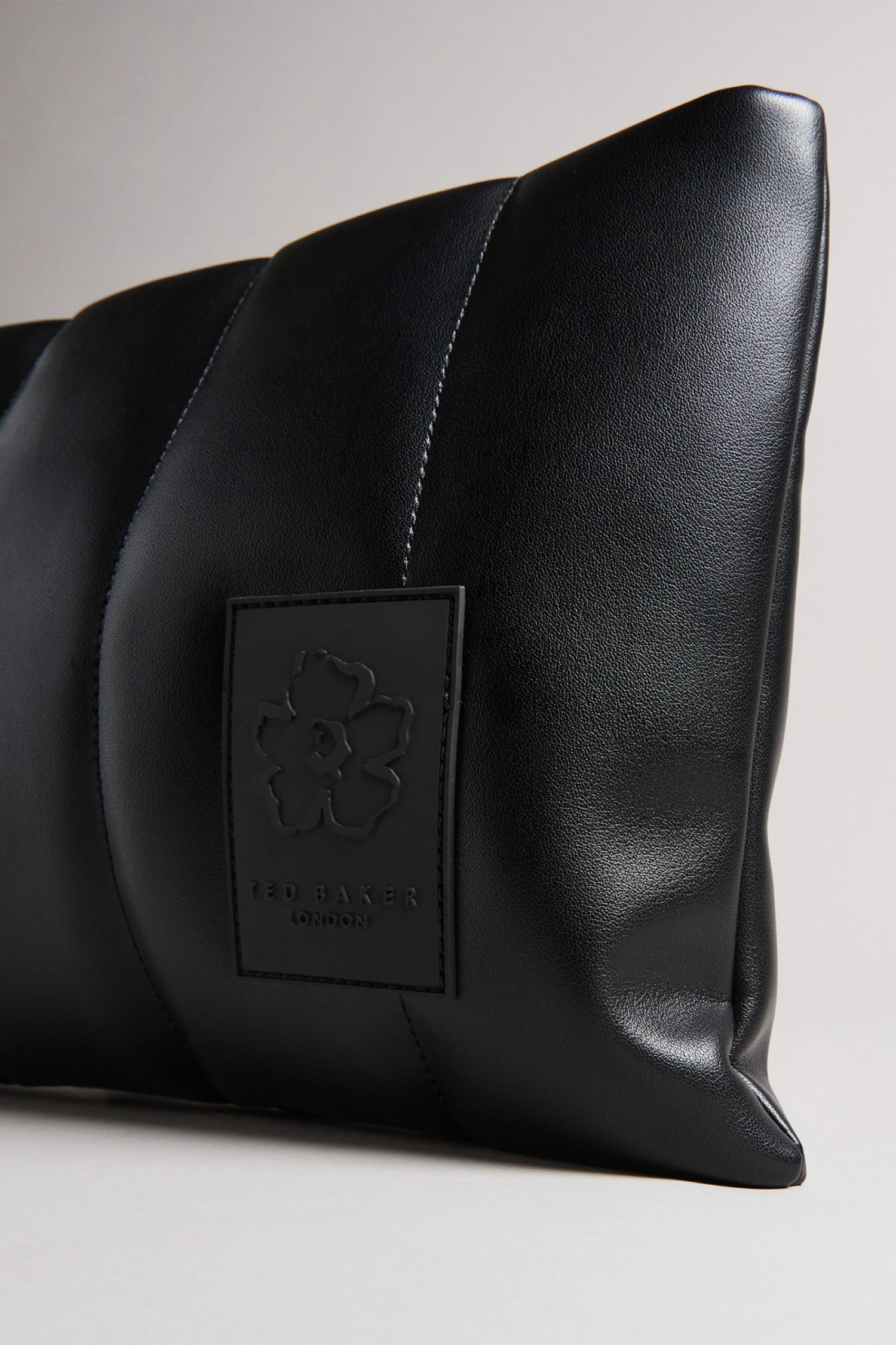 Ted Baker Black Pu Vertically Quilted Oversized Clutch Bag 5 Ted Baker Black Pu Vertically Quilted Oversized Clutch Bag - Image 3