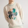 Ted Baker Natural Saltair Flower Graphic Crew Neck Jumper -tedbaker Shop Online unnamed file 2890