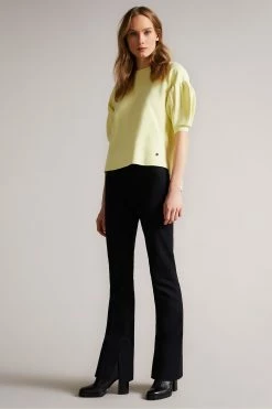 Ted Baker Capria Yellow Full Needle Puff Sleeve Knit Top -tedbaker Shop Online unnamed file 2916