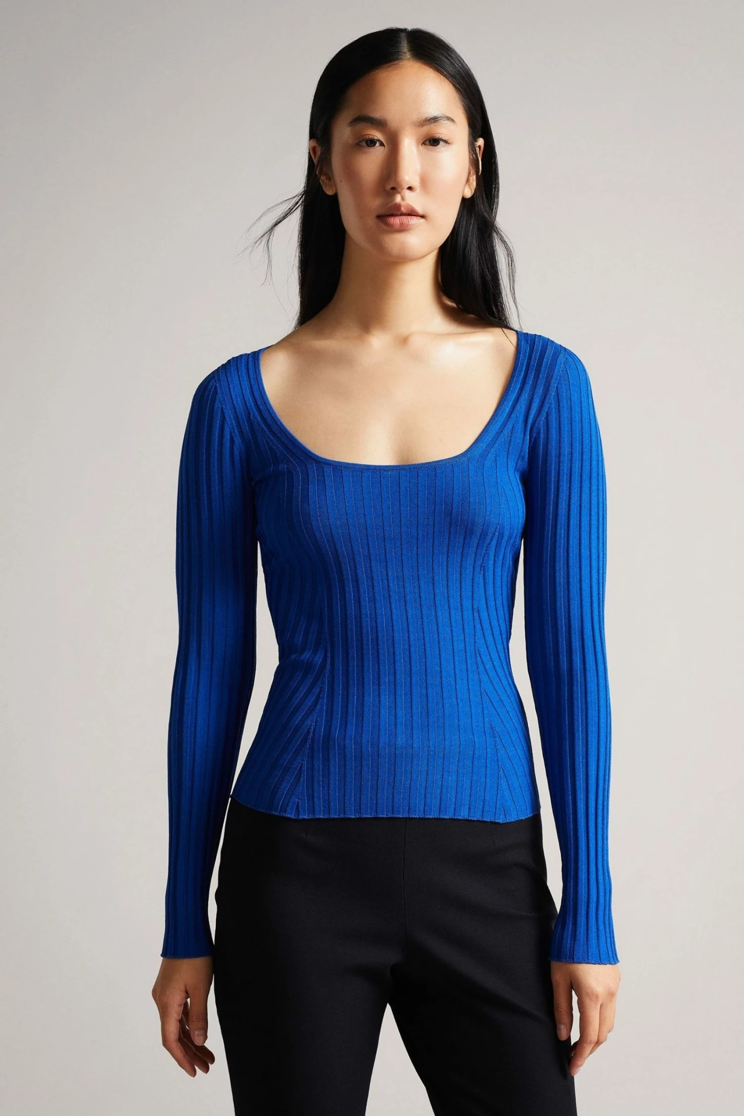 Ted Baker Blue Dakoti Open Back Detailed Knit Top 3 Ted Baker Blue Dakoti Open Back Detailed Knit Top