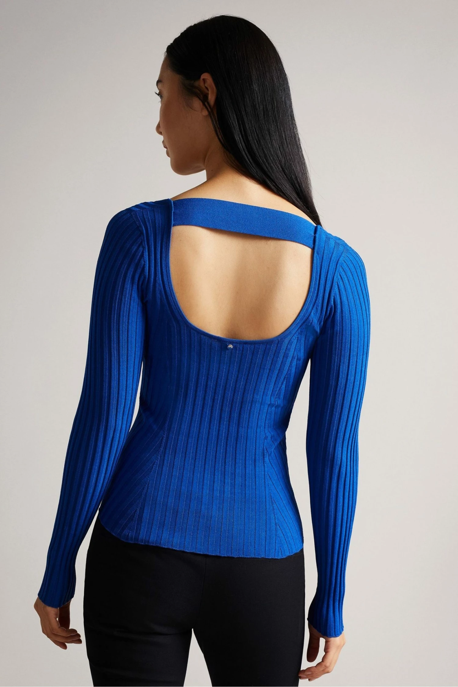 Ted Baker Blue Dakoti Open Back Detailed Knit Top 4 Ted Baker Blue Dakoti Open Back Detailed Knit Top - Image 2