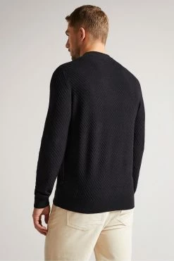 Ted Baker Knares Navy Textured Crew Neck Blue Jumper 9 Ted Baker Knares Navy Textured Crew Neck Blue Jumper -tedbaker Shop Online unnamed file 2963